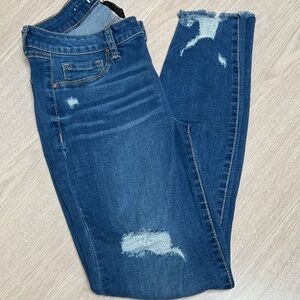 Rewash Dark Blue Distressed Skinny Jeans
